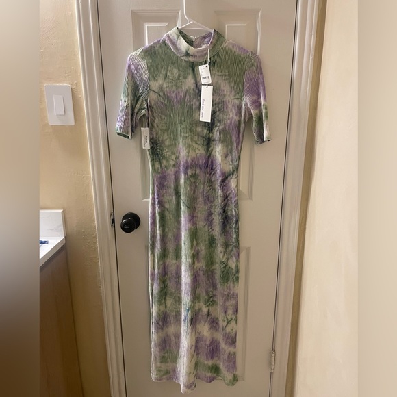 Free people Find Me Now Helene Velvet Pleated Dress Size S - Picture 3 of 5